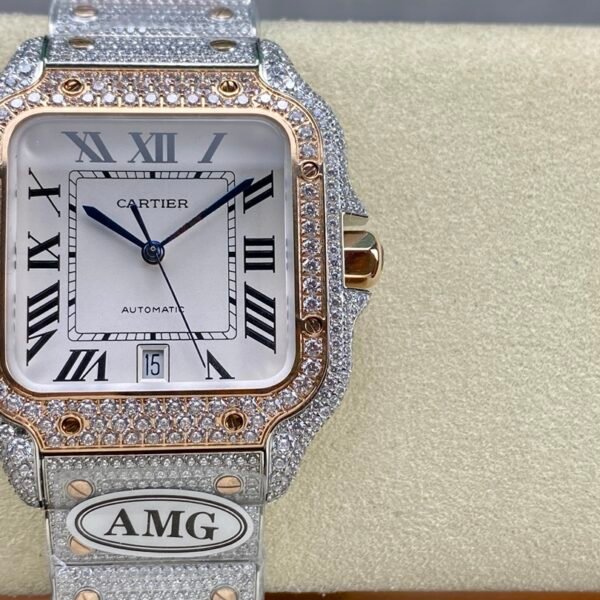 Cartier Santos full of diamonds