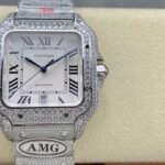 Cartier Santos full of diamonds