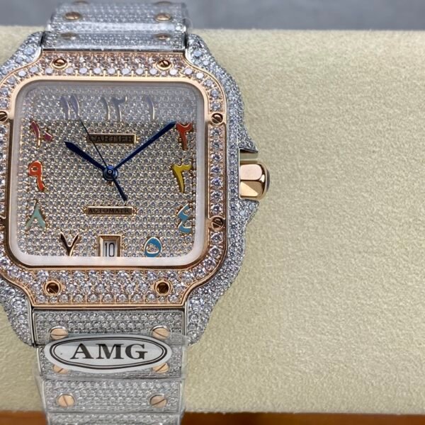 Cartier Santos full of diamonds